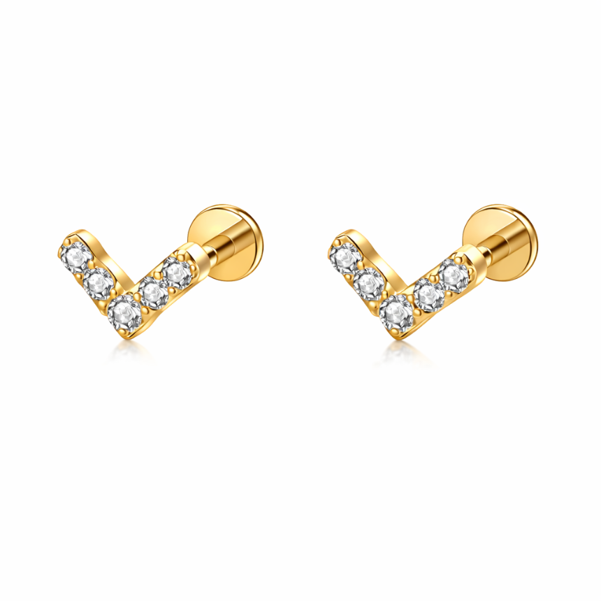 Titanium V Studs - Ella Blair 1030
